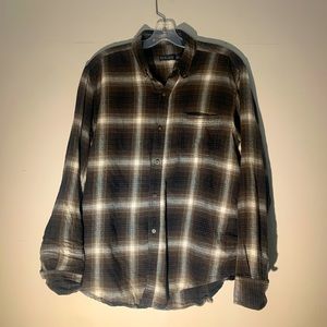 Brown Flannel Shirt, Men’s Medium